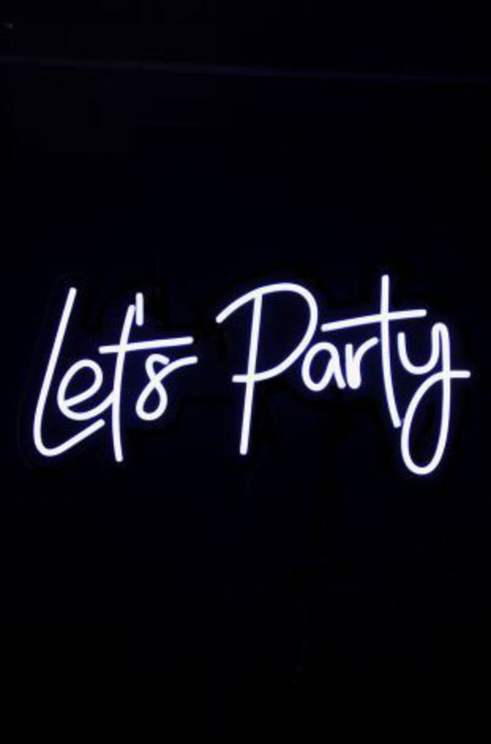LED Neon Let's Party Sign image 0